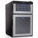 NutriChef PKTEWC24 24 Bottle Dual Zone Thermoelectric Wine Cooler 