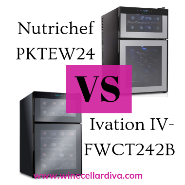 Best 24 Bottle Wine Cooler Review Nutrichef PKTEWBC24 vs Ivation IV-FWCT242B Comparison