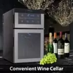 NutriChef PKTWEC24 24 Bottle Dual Zone Thermoelectric Wine Cooler