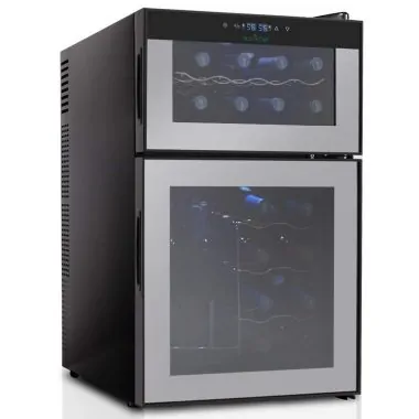 NutriChef PKTEWC24 24 Bottle Dual Zone Thermoelectric Wine Cooler