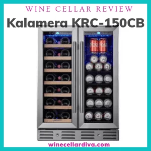 Kalamera KRC-150CB Mixed Beverage Dual Zone Wine Cooler